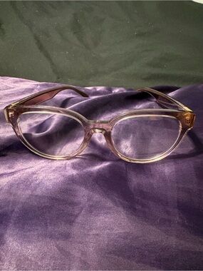 Versace Translucent Light Pink Cat-Eye Women's Glasses